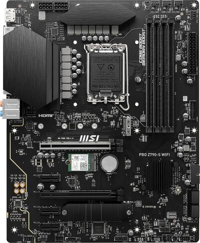 MSI PRO Z790-S WiFi ProSeries Motherboard (Supports 12th/13th Gen Intel Processors, LGA 1700, DDR5, PCIe 5.0, M.2, 2.5Gbps LAN, USB 3.2 Gen2, Wi-Fi 6E, ATX) (Renewed) in Saudi Arabia
