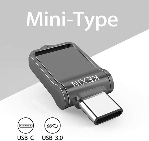 كيكسين ذاكرة فلاش USB C سعة 128GB بمنفذ USB 3.0 مزدوج ذاكرة 128GB او تي جي للهواتف الذكية من النوع سي بنظام اندرويد وماك بوك وسامسونج جالكسي والكمبيوتر in Saudi Arabia