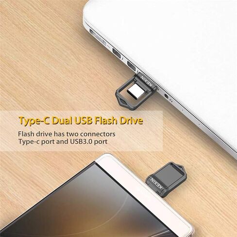 كيكسين ذاكرة فلاش USB C سعة 128GB بمنفذ USB 3.0 مزدوج ذاكرة 128GB او تي جي للهواتف الذكية من النوع سي بنظام اندرويد وماك بوك وسامسونج جالكسي والكمبيوتر in Saudi Arabia