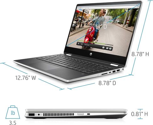 HP Pavilion X360 14 محمول قابلة للتحويل 2-في 1 ، شاشة شاشة تعمل باللمس 14 "HD ، Intel Core I5 ​​، 8 GB DDR4 RAM ، 512 GB SSD Storage ، Windows 10 Home ، Backlit Keyboard (14-DH2010NR ، 2020 Model) in Saudi Arabia