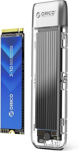 ORICO 2TB DIY SSD-ما يصل إلى 1000 ميجابايت/ثانية-USB-C ، J10 2TB Gen 3x4 SSD مع 10 جيجابت في الثانية خالية من الأدوات USB 3.2 Type-C إلى M.2 SSD العلبة لـ SATA/NVME M.2 (M-Key/B+Mey) SSD in Kuwait