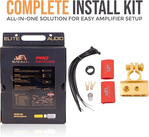 4 Gauge Amplifier Wiring Kit, 4000W OFC Amp Install Kit – EA-PROK4 in Kuwait