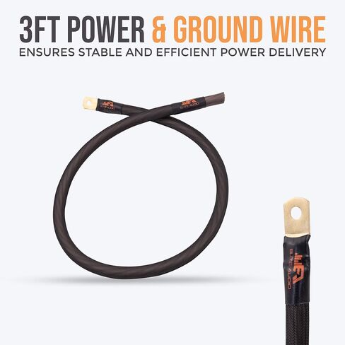 4 Gauge Amplifier Wiring Kit, 4000W OFC Amp Install Kit – EA-PROK4 in Kuwait