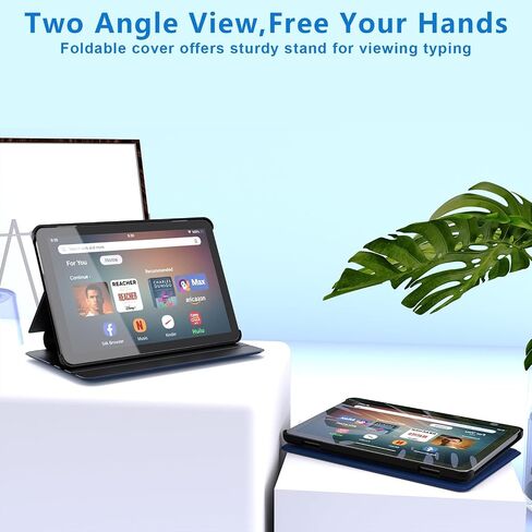 New Fire HD 8 Tablet Case & 2024 Fire HD 8/Plus/Kids Pro Tablet Case.Black in Kuwait