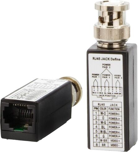 Triplett BLN-RJ45 التناظرية CCTV BALUN ، BNC ذكر إلى RJ45 أنثى ، 4 عبوات in Saudi Arabia