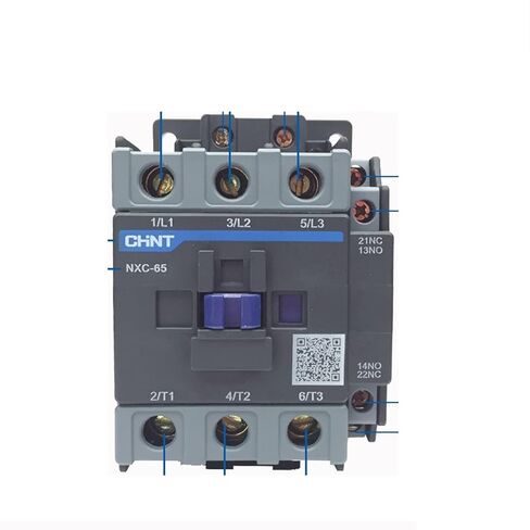 CHNT CHINT AC Contactor NXC-65 Industrial Magnetic Contactor 3 Phase 65A Din Rail Contactor AC 220V 380V New for CJX2-6511 (Color : NXC-65 220V) in Kuwait