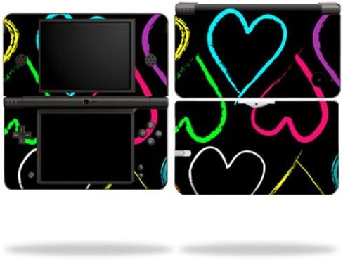 MightySkins Skin Compatible with Nintendo DSi XL wrap Sticker Skins Hearts in Saudi Arabia