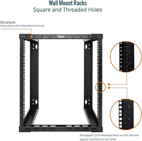 TECMOJO 12U WALL MOUNT RACK & 8 Outlet Rack Mount Strips in Kuwait