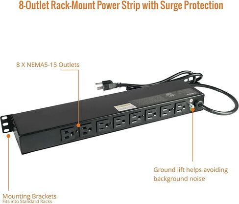 TECMOJO 12U WALL MOUNT RACK & 8 Outlet Rack Mount Strips in Kuwait