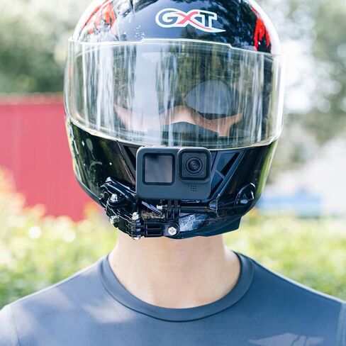 SUREWO Motorcycle Helmet Chin Mount Kits Compatible with GoPro Hero 12 11 10 9 8 7 6 5 Black,DJI Osmo Action 3/2/AKASO/Campark/YI Action Camera,Insta360 Camera and More in Kuwait