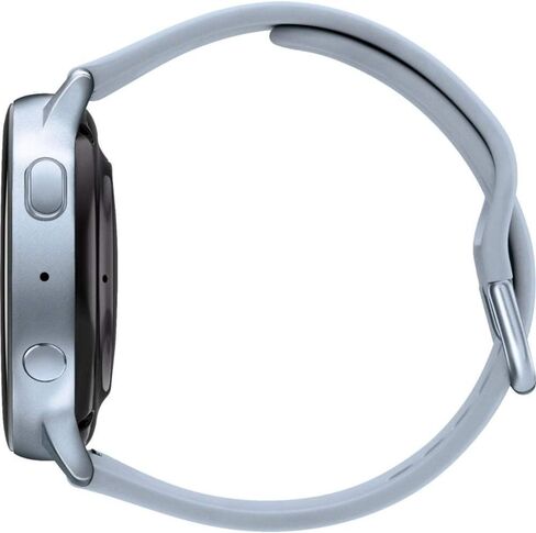 Samsung Galaxy Watch Active2 (حزام السيليكون + مدي الألومنيوم) بلوتوث - دولي (سحابة الفضة ، R820-44mm) (متجدد) in Saudi Arabia