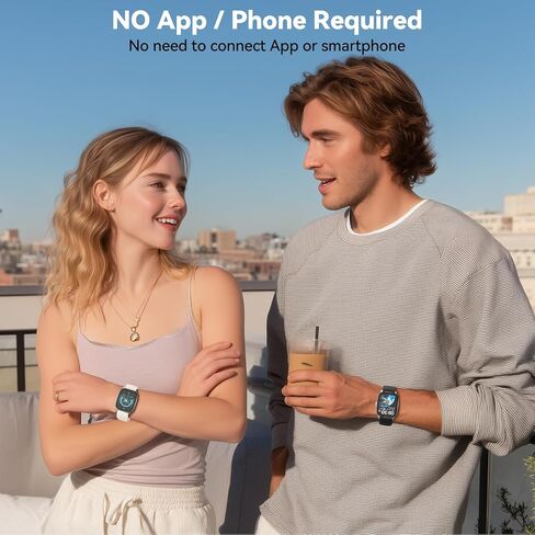 Eurans Smart Watch No App/Phone مطلوب ، 1.85 "عرض Ultra HD | تعقب اللياقة البدنية المقاوم للماء | 24/7 شاشة ضربات/نوم | عداد الخطوة للمشي ومتعقب النشاط للنساء للنساء الرجال in Kuwait