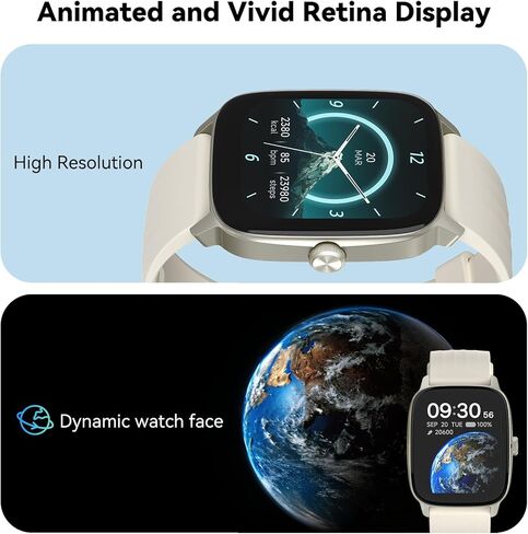 Eurans Smart Watch No App/Phone مطلوب ، 1.85 "عرض Ultra HD | تعقب اللياقة البدنية المقاوم للماء | 24/7 شاشة ضربات/نوم | عداد الخطوة للمشي ومتعقب النشاط للنساء للنساء الرجال in Kuwait