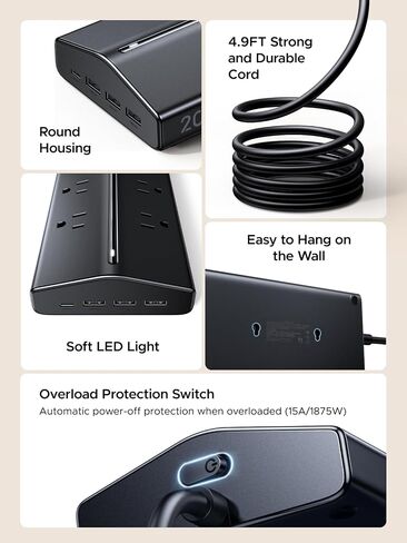 شريط الطاقة Ugreen ، 20 في 1 مع 20W USB C شحن سريع [16AC + 1USB C + 3USB A] in Saudi Arabia