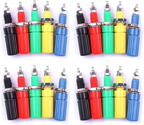Atoplee 20pcs Binding Post for Speaker 4mm Banana Plug Test Probe Conversion Jack Panel Mount Connector in Saudi Arabia