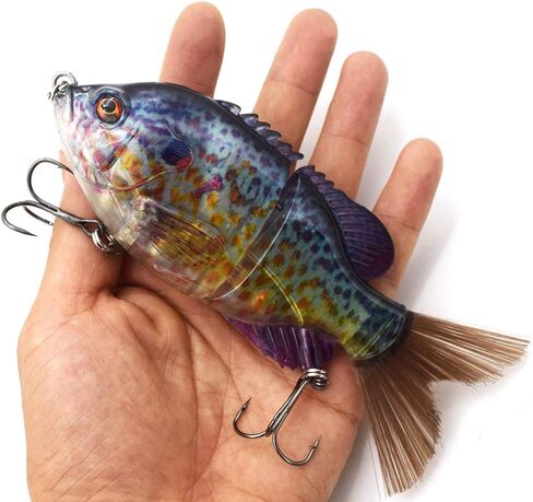 5.9 بوصة متعددة الساحة سحر السمك ، 2 شريحة كبيرة غارقة الصيد السحر صيد الأسماك ، crankbaits swimbaits مع خطاف ثلاثي in Kuwait