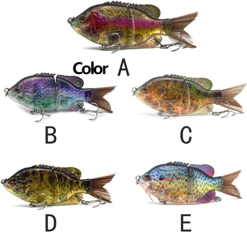 5.9 بوصة متعددة الساحة سحر السمك ، 2 شريحة كبيرة غارقة الصيد السحر صيد الأسماك ، crankbaits swimbaits مع خطاف ثلاثي in Kuwait