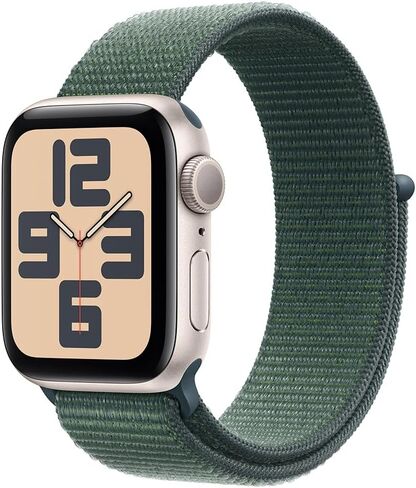 Apple Watch SE 2nd Gen (GPS ، 40mm) - Case Starlight مع Lake Green Sport Loop Band (متجدد) in Saudi Arabia