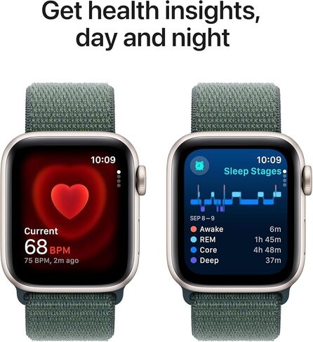 Apple Watch SE 2nd Gen (GPS ، 40mm) - Case Starlight مع Lake Green Sport Loop Band (متجدد) in Saudi Arabia