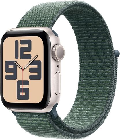 Apple Watch SE 2nd Gen (GPS ، 40mm) - Case Starlight مع Lake Green Sport Loop Band (متجدد) in Saudi Arabia