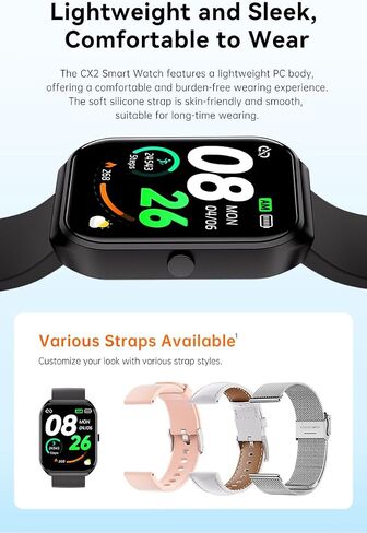 Smart Watch (Answer/Make Calls) for Women Men,1.96" Fitness Tracker with Heart Rate Sleep Monitor,100+Sport Modes IP68 Waterproof Step Counter Calorie Tracking Smartwatch Fitness Watch for iOS Android in Saudi Arabia