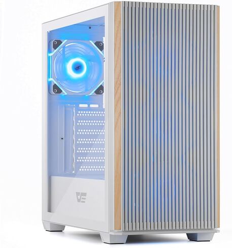 darkFlash ATX PC Case, Genuine Walnut Wood, High Airflow, Pre-Install 4x120mm PWM ARGB Fans Computer Case, Mid-Tower Gaming PC Case, Type C Port, up to 360mm AIO, DS900WS (Black) in Saudi Arabia