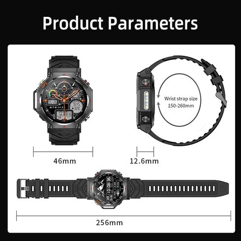 SW8(Black) 1.39" Stylish Smartwatch for Men, Bluetooth Calling, AI Voice Assistant, 107 Sport Modes, 3ATM Waterproof, Fashionable Design, Compatible with Android/iOS in Saudi Arabia