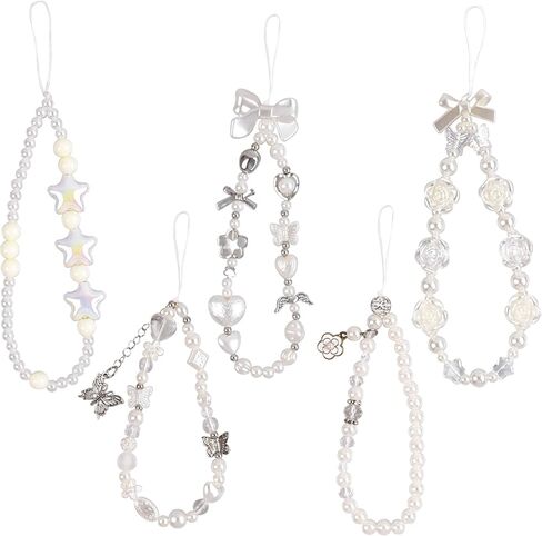 سوار سوار الهاتف 5 مساءً ، سحر الهاتف الخليوي بيرل ، حزام معصم ، حبل سوار للكاميرا ديكور قلادة مفاتيح الكاميرا in Kuwait