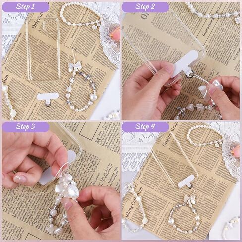 سوار سوار الهاتف 5 مساءً ، سحر الهاتف الخليوي بيرل ، حزام معصم ، حبل سوار للكاميرا ديكور قلادة مفاتيح الكاميرا in Kuwait