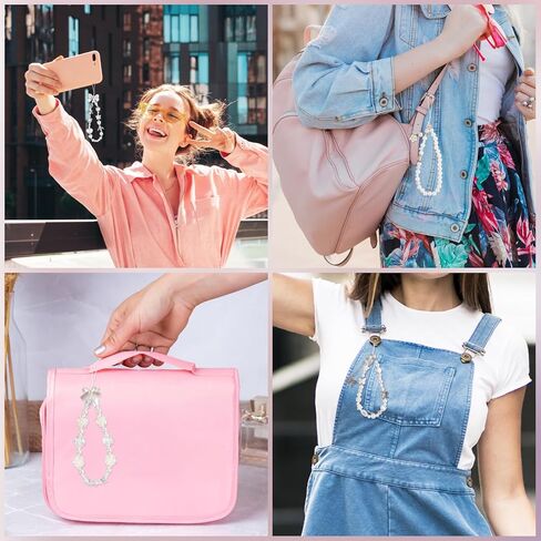 سوار سوار الهاتف 5 مساءً ، سحر الهاتف الخليوي بيرل ، حزام معصم ، حبل سوار للكاميرا ديكور قلادة مفاتيح الكاميرا in Kuwait