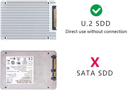 CAB861139 Mini SAS Oculink 4i to U.2 SFF-8639 Cable – PCIe 4.0 38Pin SFF-8611 to 8639 NVMe SSD Adapter 50cm for U.2 U.3 SDD - with 15-Pin SATA Power in Saudi Arabia