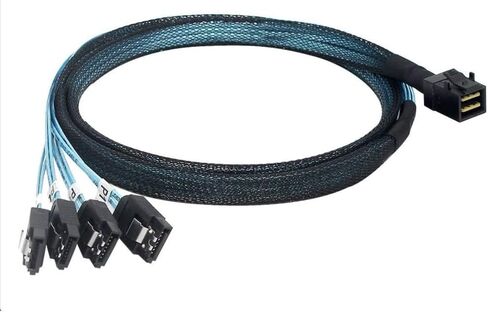 Mini SAS HD SFF-8643 to 4 x SATA 7P Female High-Speed Internal Server Cable (19.68, Inches) in Saudi Arabia