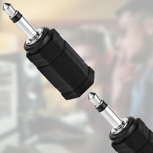 مونو مونو 3.5 مم إلى محولات ستيريو ، 2 حزمة 1/8 "مونو للذكور إلى 1/8" TRS استريو مقبس مقبس الإناث لراديو سماعة الرأس in Kuwait