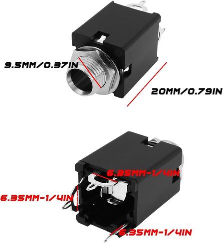 Sing F Ltd 5pcs 1/4 بوصة مغلقة مونو جاك النحاس مفصل 6.35 مم مع محطات العروة لحام للآثار و amps in Saudi Arabia
