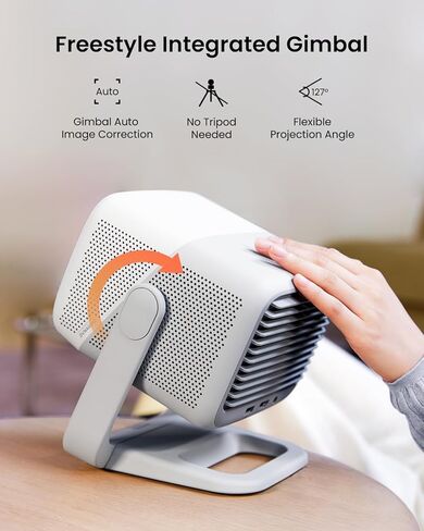 JMGO N1 Portable Projector 1080P FHD, 4K Supported, 150" MALC™ Triple Laser 3D Movie Projector for Home Theater Outdoor, Gimbal Auto Image Correction (Renewed) in Saudi Arabia