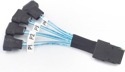 MINI SAS SFF-8087 إلى 4 × SATA 7PIN الذكور ، كابل الذكور ، 12 جيجابت في الثانية ، تسخير خادم داخلي عالي السرعة ، 30AWG (3.93 ، بوصة) in Kuwait