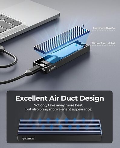 ORICO 512GB DIY SSD-يصل إلى 1000 ميجابايت/ثانية-USB-C ، J10 512GB Gen 3x4 SSD مع 10 جيجابت في الثانية USB 3.2 Type-C إلى M.2 SSD العلبة لـ NVME M.2 (M-Key/B+Mey) SSD-M2PV in Kuwait