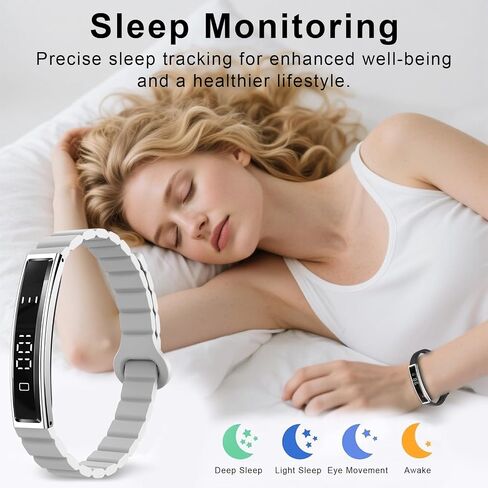 Efolen Smart Watches for Women,Ultralight Fitness Tracker with Heart Rate/Blood Oxygen/Sleep Monitor/Pedometer,Slim Smartwatch Bracelet for Android iPhone,Activity Tracker,2 Band,Black in Kuwait