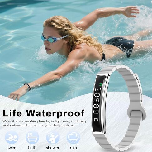 Efolen Smart Watches for Women,Ultralight Fitness Tracker with Heart Rate/Blood Oxygen/Sleep Monitor/Pedometer,Slim Smartwatch Bracelet for Android iPhone,Activity Tracker,2 Band,Black in Kuwait