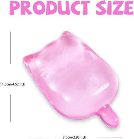 Gel Mouse Wrist Rest, Pink Cat Mouse Wrist Support Pad, Cute Kitten Silicone Wrist Cushion for Mouse, Anti-Slip Ergonomic Wrist Rest for Computer, Laptop, Office, Home, School in Saudi Arabia