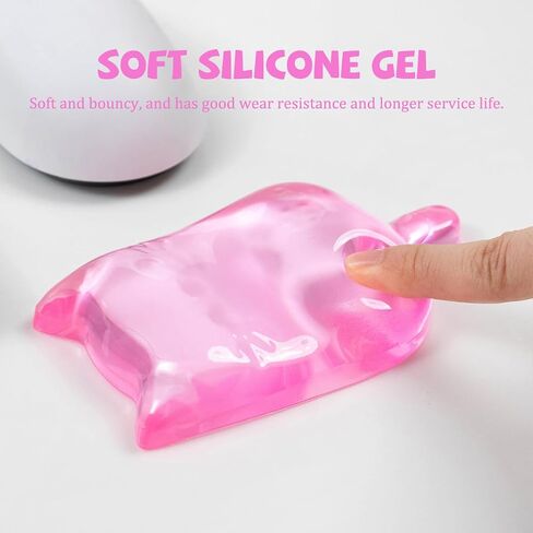Gel Mouse Wrist Rest, Pink Cat Mouse Wrist Support Pad, Cute Kitten Silicone Wrist Cushion for Mouse, Anti-Slip Ergonomic Wrist Rest for Computer, Laptop, Office, Home, School in Saudi Arabia
