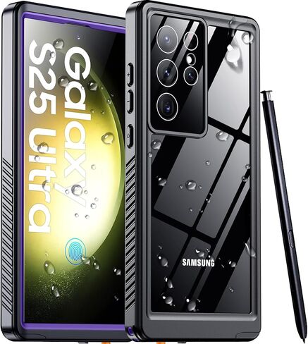 Temdan for Samsung Galaxy S23 Ultra Case Waterproof with Built-in Screen Protector 360 Full Body Shockproof Dustproof for Samsung S23 Ultra 5G Phone Case Heavy Duty Protective Black in Kuwait