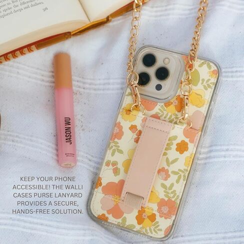 Walli Crossbody Phone Strap Lanyard - حبل الهاتف الخليوي السلسلة الذهبية للنساء ، وحامل Crossbody قابل للتعديل ، ومرفق حالة الهاتف الآمن ، وحالات المحفظة فقط in Saudi Arabia