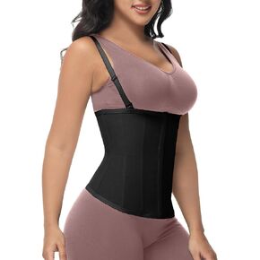SHAPSHE Waist Trainer for Women Working Out Waist Cincher for Tummy Control Wrap Shapewear Body Shaper with Shoulder Straps