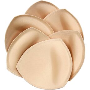 3 Pairs Bra Pads Inserts Push up, Breathable Breast Enhancers Inserts for Sport Bra, Sew in Bra Cups for Dresses