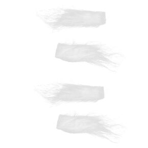 2pairs Fake Eyebrows Self Adhesive Kit,White Eyebrows Facial Hair Cosplay Props,Santa Claus Eyebrows,Fake Eyebrow Facial Hair Props for Christmas Masquerade Costume Party (White)