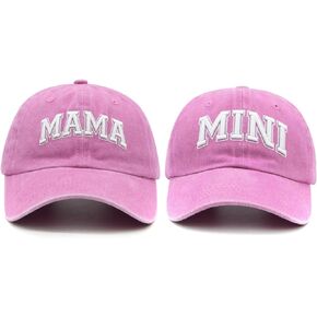 2PCS Mommy and Me Baseball Cap for Mom Girl, Mom Daughter Matching Gifts for Mother and Baby, Mama and Mini Hats