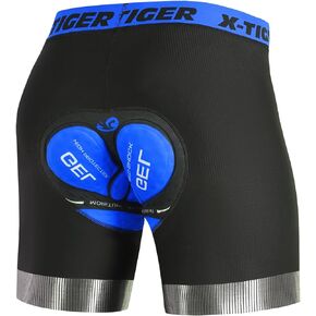 X-TIGER ملابس داخلية لركوب الدراجات للرجال شورت ركوب الدراجات الجبلية مبطن 5D مع ساق مضادة للانزلاق، شورت بطانة للدراجة in Kuwait