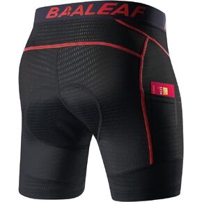 BALEAF Men's Cycling Underwear 4D Padded Bike Shorts Pocket Mountain Bike Liner Bicycle Gear