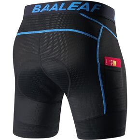 BALEAF Men's Cycling Underwear 4D Padded Bike Shorts Pocket Mountain Bike Liner Bicycle Gear